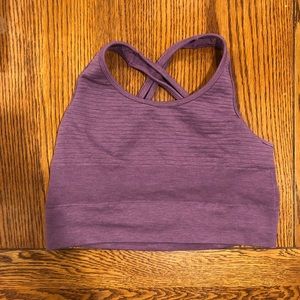 Purple Open Back Alphalete Bra